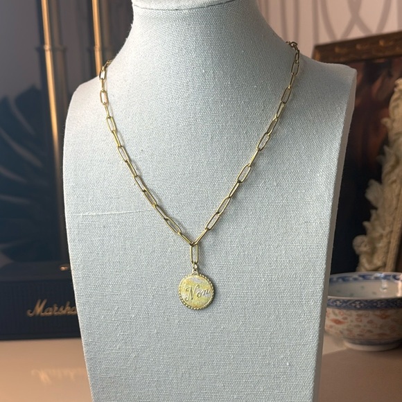 Vintage “NON” (aka “No”) charm on 18kt gold plated 18” chain 💫 - Picture 2 of 7